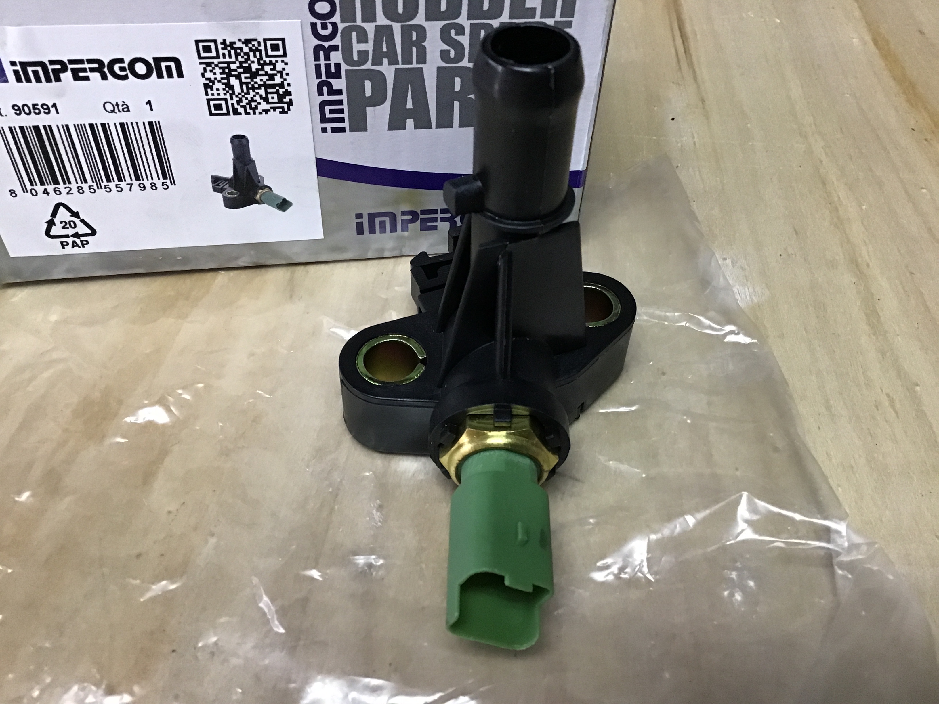 PIPETA RACOR CON SENSOR DE TEMPERATURA VERDE 2 PINES