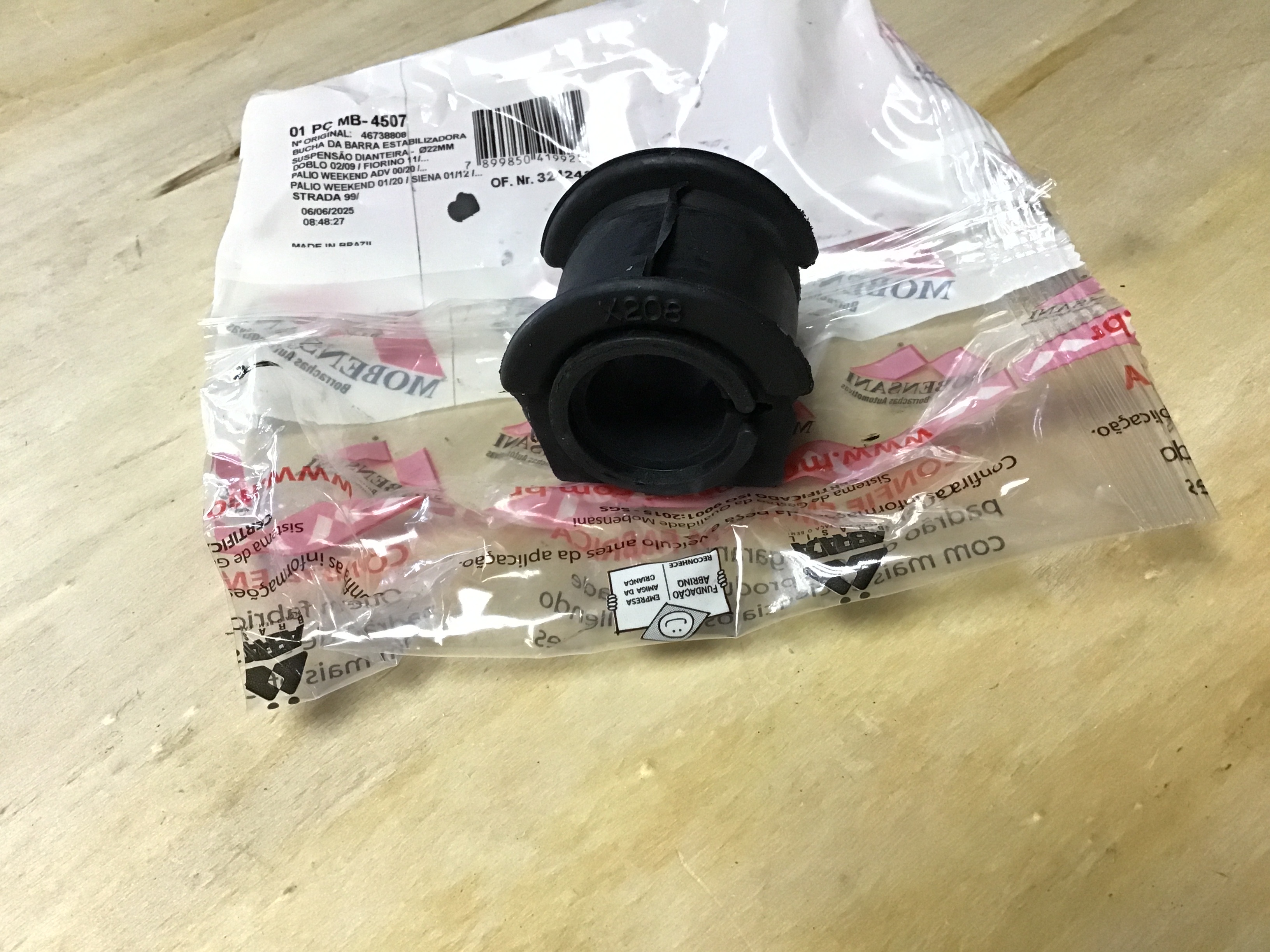 GOMA DE BARRA ESTABILIZADORA CENTRAL CASITA